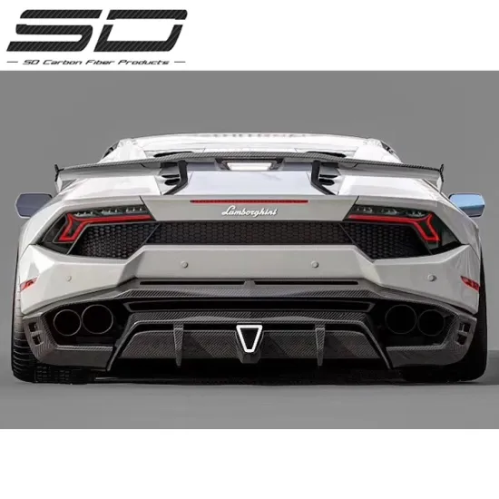 SD Design Style Dry Carbon Fiber Rear Bumper for Lamborghini Huracan LP580