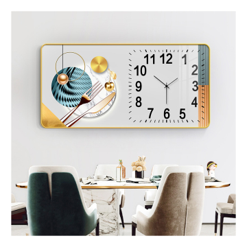 Luxury Dining Room Crystal Wall Clock Art Painting