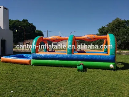 2017 new airtech inflatable water slip n slide n swimming pool fit for kids