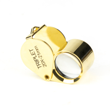 High Power Triplet Lens Jewelry Loupe - MG7016C 20X21mm Mini Pocket Diamond Magnifying Glass