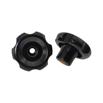 Bakelite Black Ripple Handle Knob with British Brass or Stainless Steel Thread