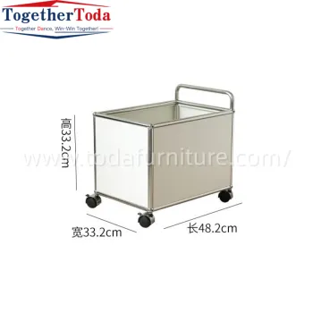 Modern Modular Stainless Steel Storage Basket for Living Room