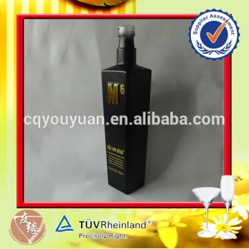 Machine Blown French Square Glass Spray Bottle Black 500ML