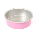 6 &#39;Carbon Steel Antihaft Round Cake Mold-Pink