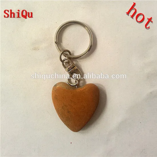 high quality heart shape stone keychain for gift