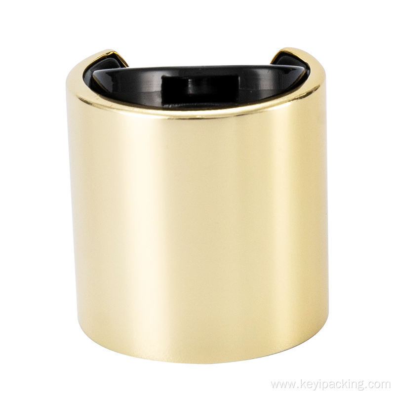 24mm gold disc top cap for bottle