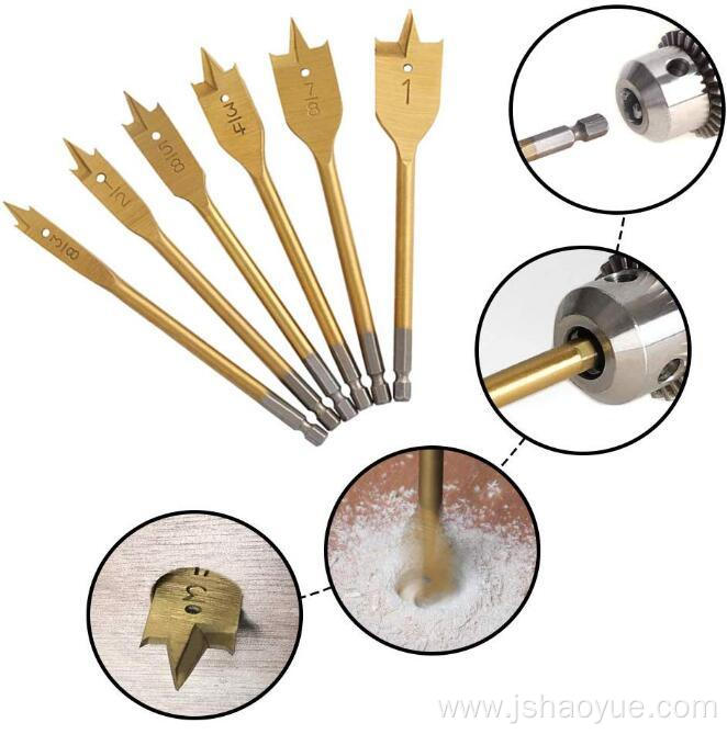 6PCS Spade Drill Bit Set