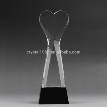 2016 Factory supplier crystal crafts Optical high quality k9 Blank crystal Heart trophy