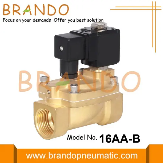 Hot Water Steam PTFE Diaphragm Brass Solenoid Valve