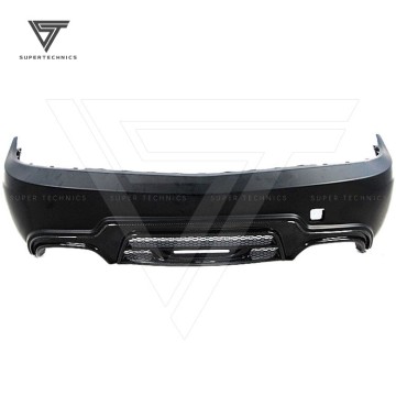 Paramper posteriore in fibra di vetro in stile bisonte nero di Black Wald con diffusore CF per Mercedes-Benz Classe SLK R172 2011-2014