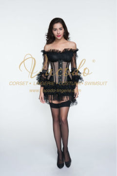 #9132 Satin PU Cincher Style Lace Dancing Queen Costume Wholesale Support