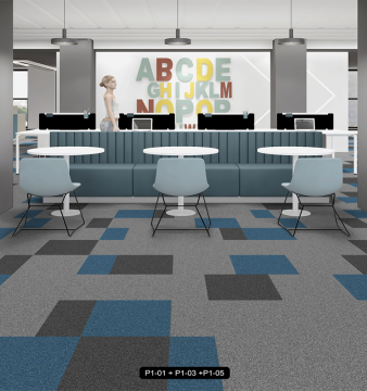 Eco-Friendly 100% PP Carpet Tiles 50x50cm for Offices and Commercial Spaces