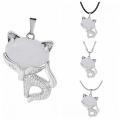 Collier Fox Crystal Luck pour femmes hommes guérison énergie cristal amulet animal pendant bijoux de pierres précieuses