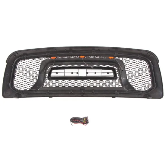 2009 2013 custom 3 pieces led lights honeycomb black front grille fit for dodge ram 1500