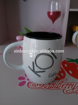 new creative promotional 400 ml glazed barrel ceramic coffee mug with different logo