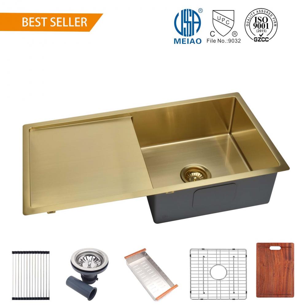 Gold Drain Board Sink