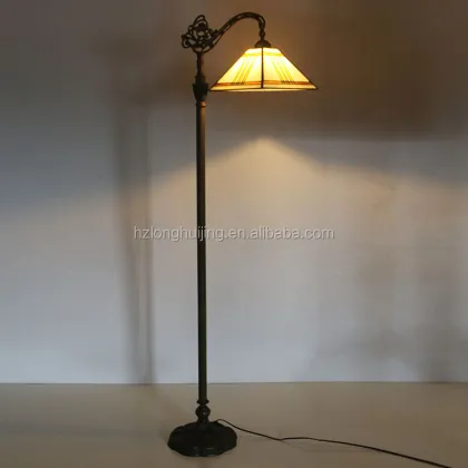LongHuiJing 12Inch Yellow Tiffany Style Reading Lamp