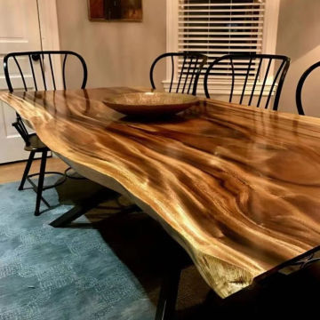 Cheap Factory Price Wooden Kitchen Furniture Live Edge Solid Walnut Wood Slab Restaurant Dining Table Top" 

However, this is quite a long title for a search engine. A more optimized and concise version could be:

"Live Edge Walnut Wood Dining Table Top -