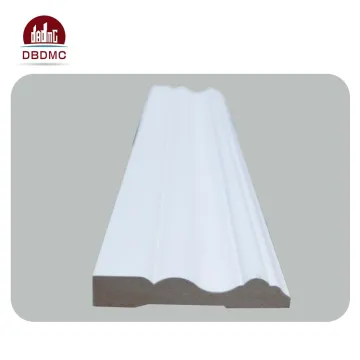 White coated MDF skirting, cheap but good quality MDF moulding baseboard
