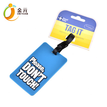 wholesale travel blue PVC silicone customer baggage tag