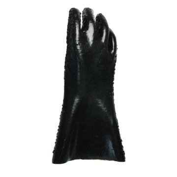 Black Single Tips PVC.Rubber Punkte Anti-Slip-PVC-Handschuh