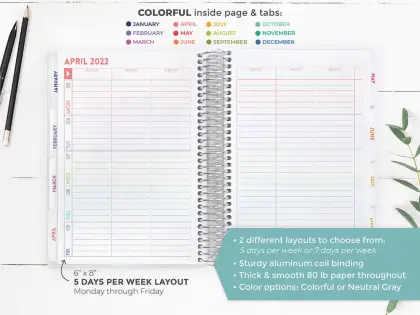 2023-2024 Personalized Teacher Planner: Daily Lesson Notebook & Self-Care Spiral Organizer