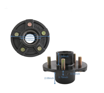 Trailer Idler Hub Kits for 3500 lbs Axle - 5 on 4.5 Inch Bolt Pattern