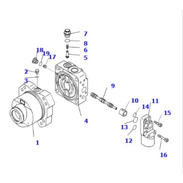 Imported grader GD755-5R pump assembly 708-7S-00720