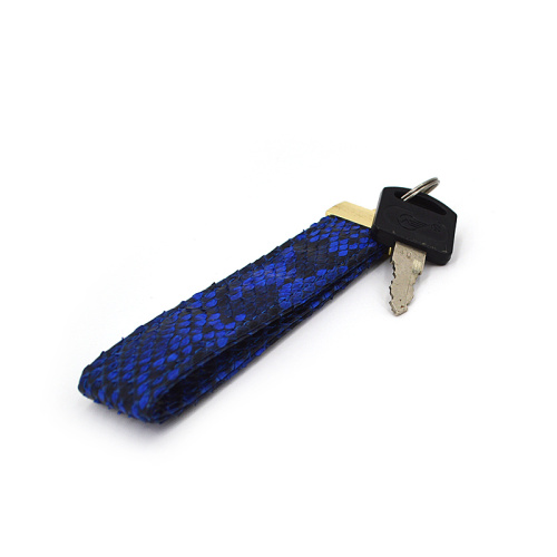 Custom Brand Popular Python Pu Leather Key Chain