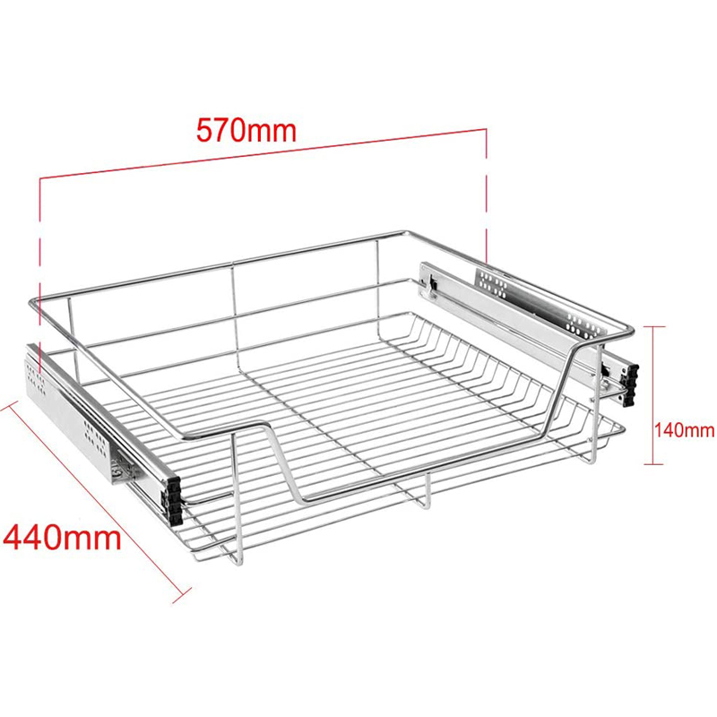 Soft Closing Pull-out Drawer Built-in Telescopic Basket