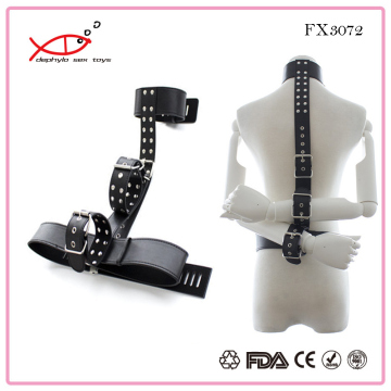 women bondage wear bdsm bondage kits for handcuff neck sex toy sex tools for couples SM Wholesale Leather fetish restraints set