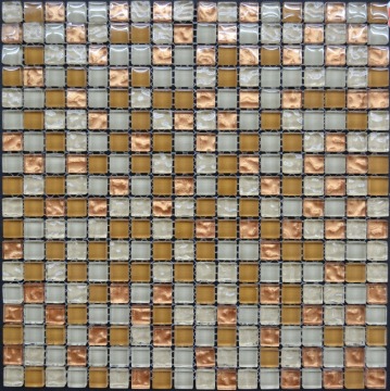MB1604135 hot selling modern cold spray bumpy glass mosaic tile
