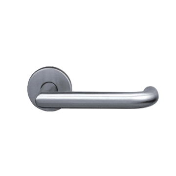 Modern Wooden Tube Door Handles on Round Rose