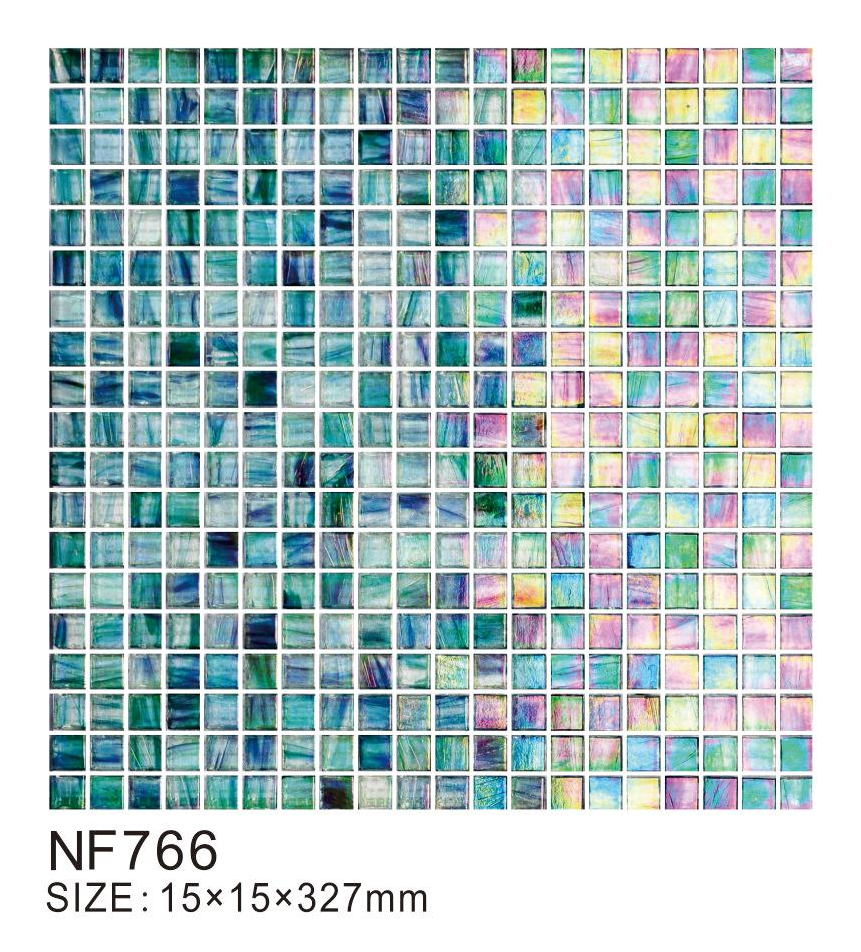Ice crystal series glass mosaic tiles for crafts