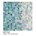 Ice crystal series glass mosaic fireplace surround