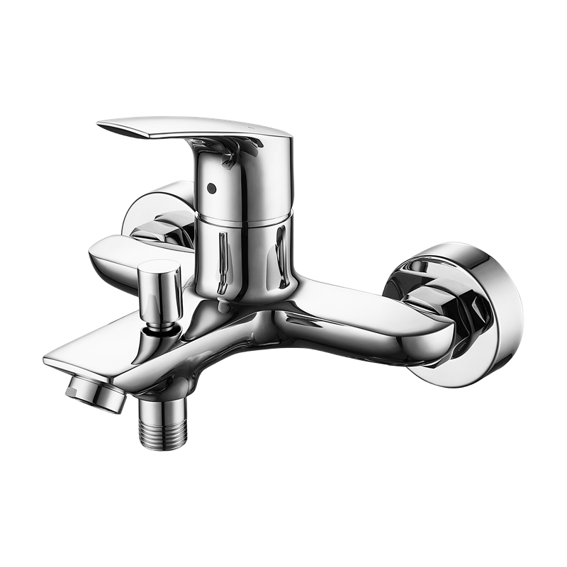 Chrome Single Lever Bath Mixer for Exposed Installation