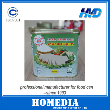 340g Trapezoidal can for corned beef can with key