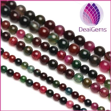 2015 wholesale 3A quality natural 8mm tourmaline round beads loose gemstone beads
