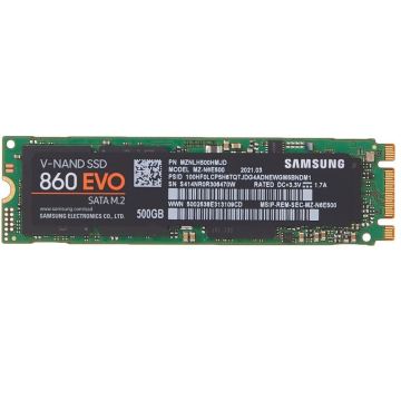860 EVO 500GB M.2 2280 SATA 6Gbps SSD - MZ -N6E500BW