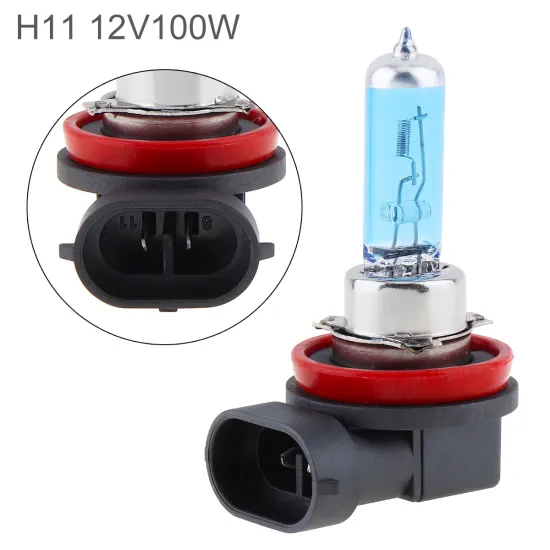 1pcs 12V H11 100W 5000K White Light Car Xenon Halogen Lamp Super Bright Auto Front Headlight Car Fog Light Bulb