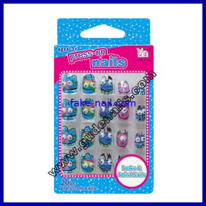 Fashional 3d Japanese Fake Nails , French Manicure Fake Nails