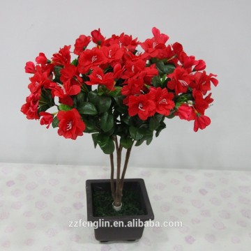 hot sale 55CM factory fake flower bush wholesale Artificial azalea flower marking for indoor decoration
