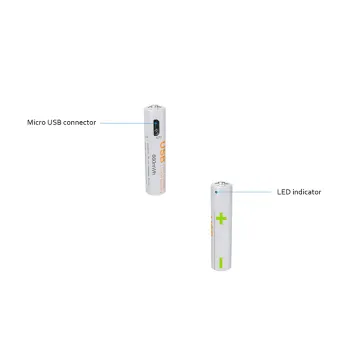 USB battery AAA MicroUSB battery rechargeable