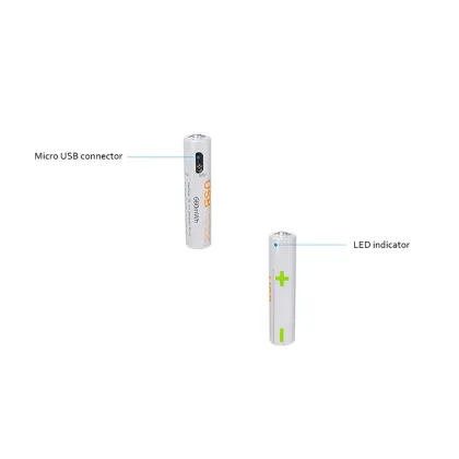 USB battery AAA MicroUSB battery rechargeable