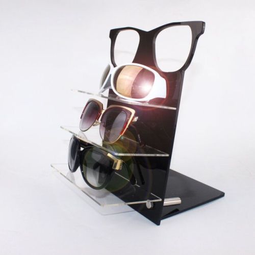 Acrylic 3 Pairs Of Sunglasses Display Stand