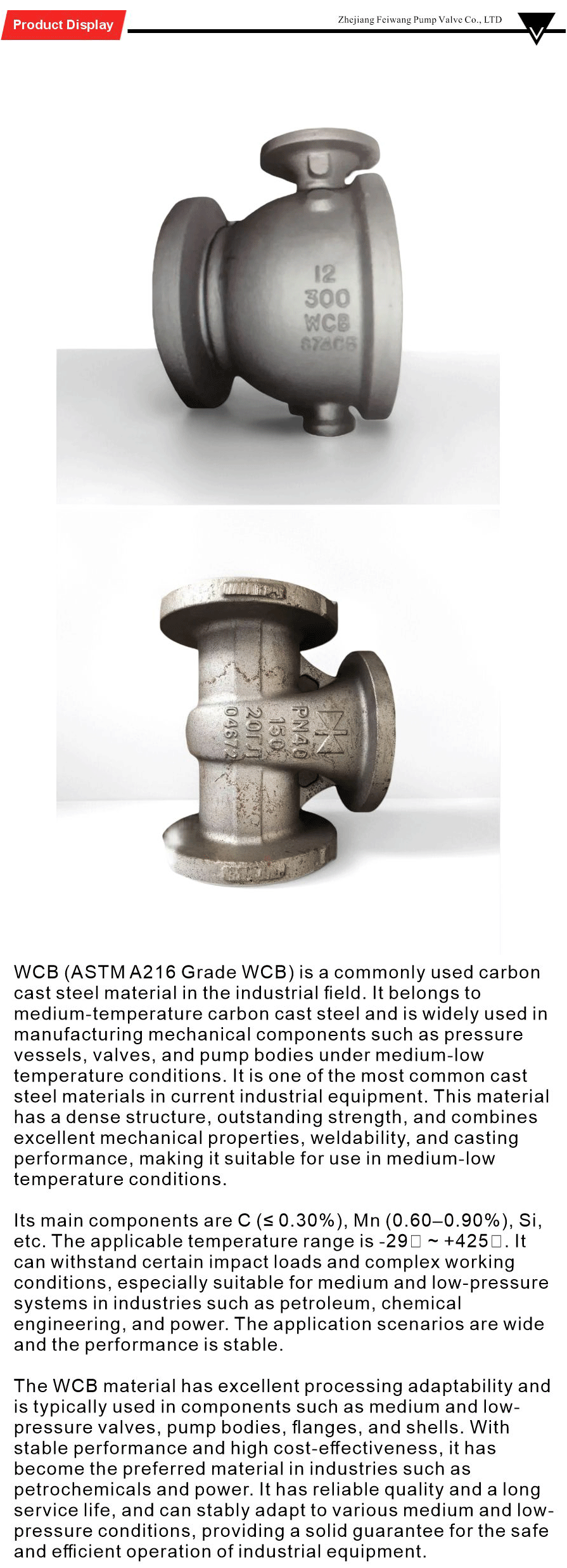 Castings for power plant valves
