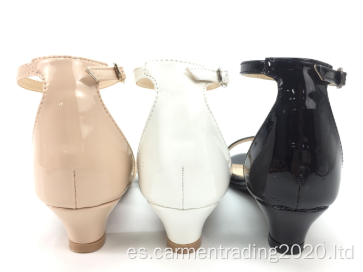 Sandalias de niños de tacón de tobillo superior de tobillo de tobillo de plato