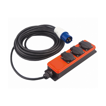 IP44 3 방향 확장 리드 USB 포트