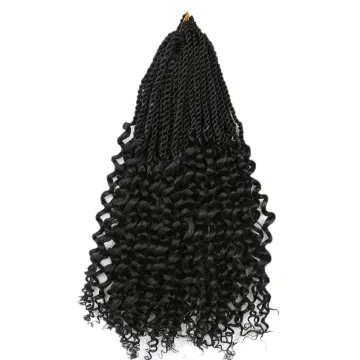 Hot Selling New Style Crochet Braiding Extensions Curl Hair Natural Synthetic Senegalese Twist Curly Ends Hair