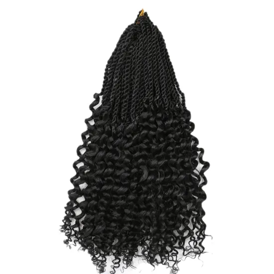 Hot Selling New Style Crochet Braiding Extensions Curl Hair Natural Synthetic Senegalese Twist Curly Ends Hair